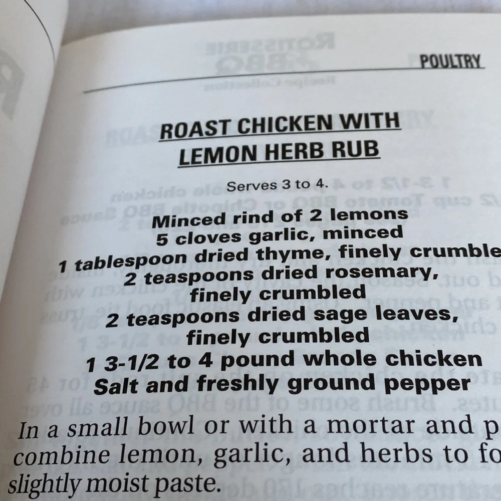 3/$22 - NWOT VTG Rotisserie & BBQ Recipe Collection by Ron Popeil